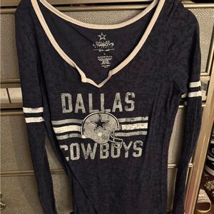 Dallas Cowboys Women's Navy Long Sleeve Top